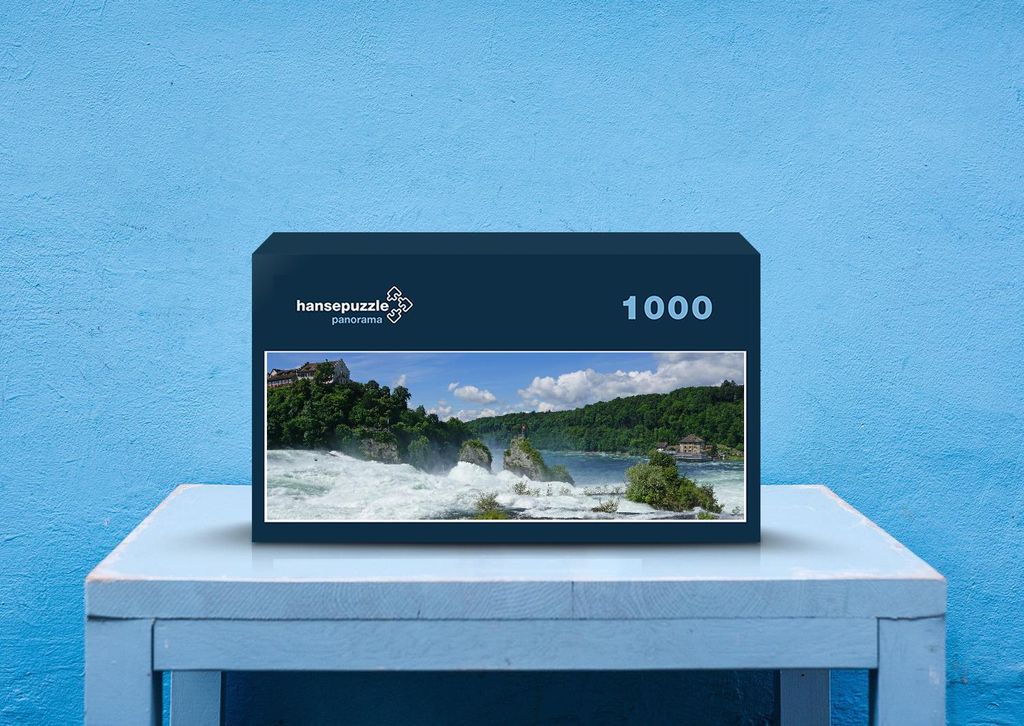hansepuzzle 33299 - Rheinfall bei Schaffhausen Puzzle, 1050 Teile, Natur, 60,0 x 46,0cm mit hochwertiger Aufbewahrung, Kartonbox & Beutel