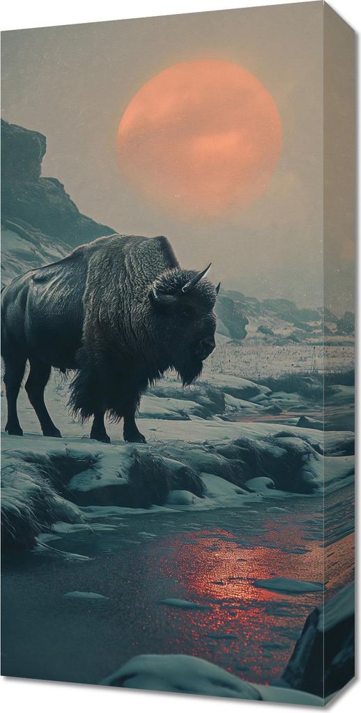 Bild 30x60cm Bisonmonolith