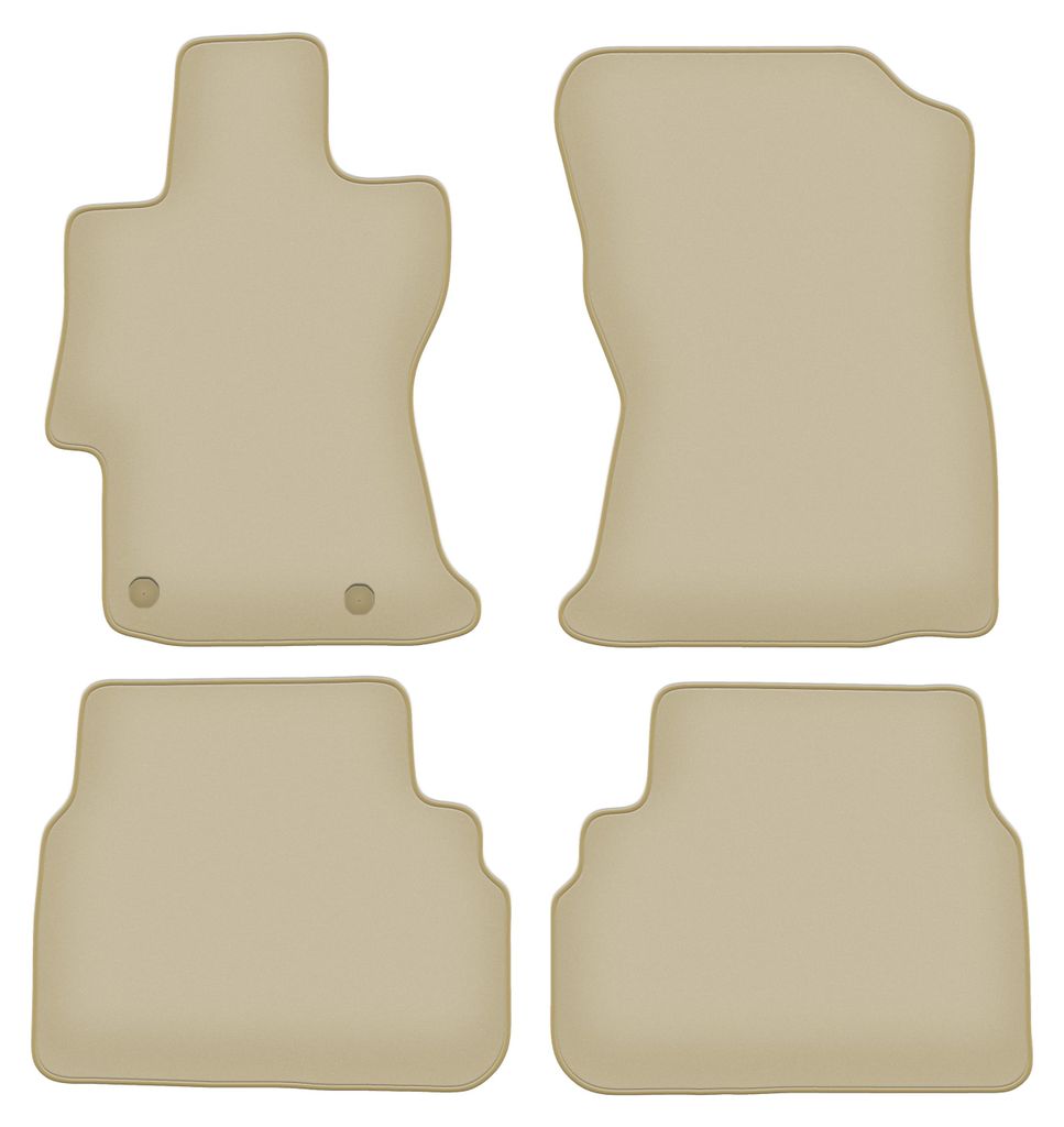Velours-Fußmatten PREMIUM beige passend für Subaru XV II (2019-, SUV) – mit Befestigungen – passgenau