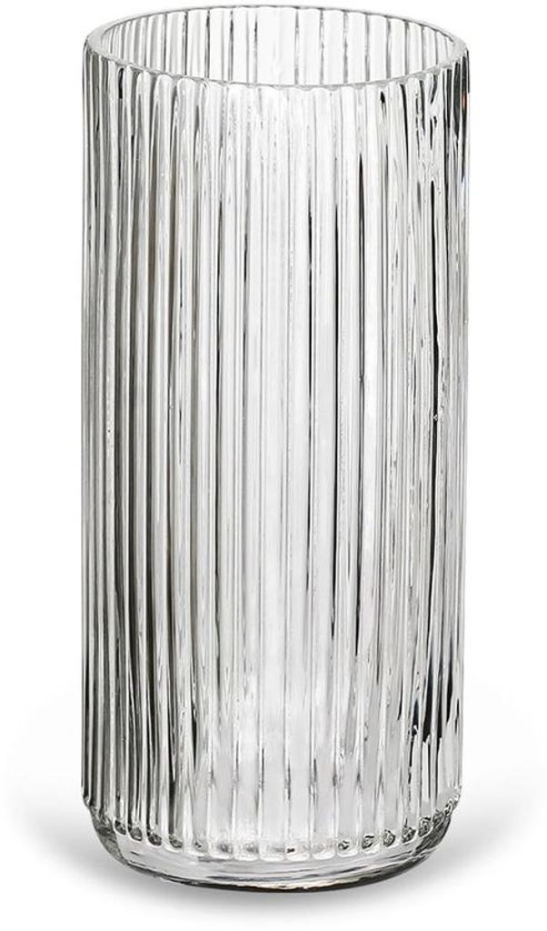 Moderne Glasvase Transparent 25cm für Blumen
