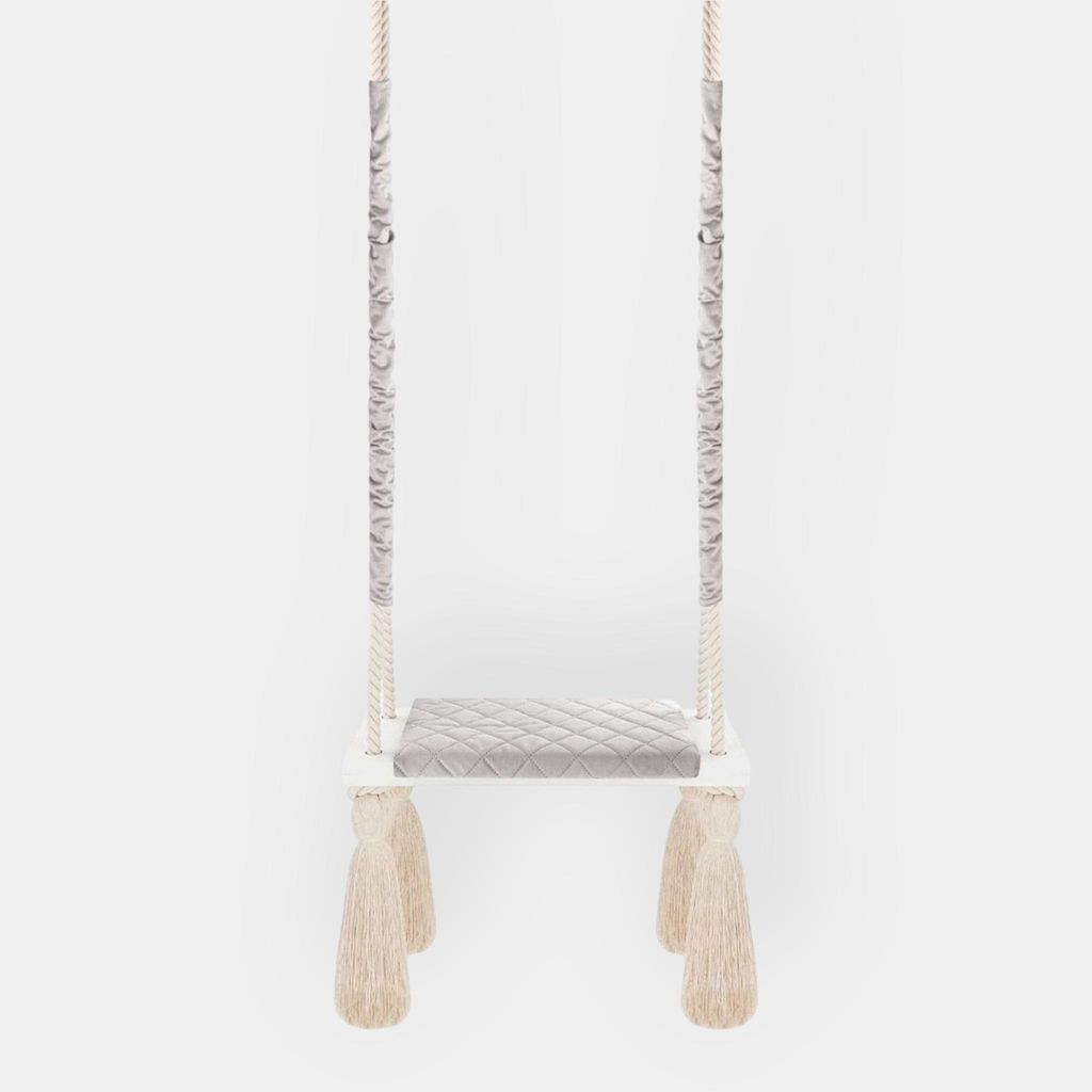 GUGUPANET Innenraumschaukel aus Massivholz - Sicherheit und Spaß in skandinavischem Design für Kinder und Erwachsene - Belastbar bis 100 kg, Hell...