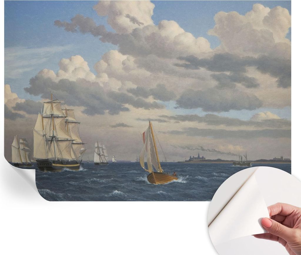 Selbstklebende Wandtapete - Dekorative Tapete für Wohnzimmer - Klebefolie für Wandbilder - Tapetenfolie für Wanddekoration - 312x219 cm - Seeabe...