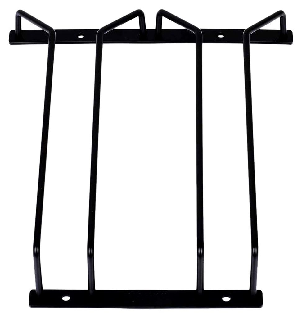 Weinglashalter, Regal für Stielgläser, mit Schrauben 27cm 2 Reihen Schwarz