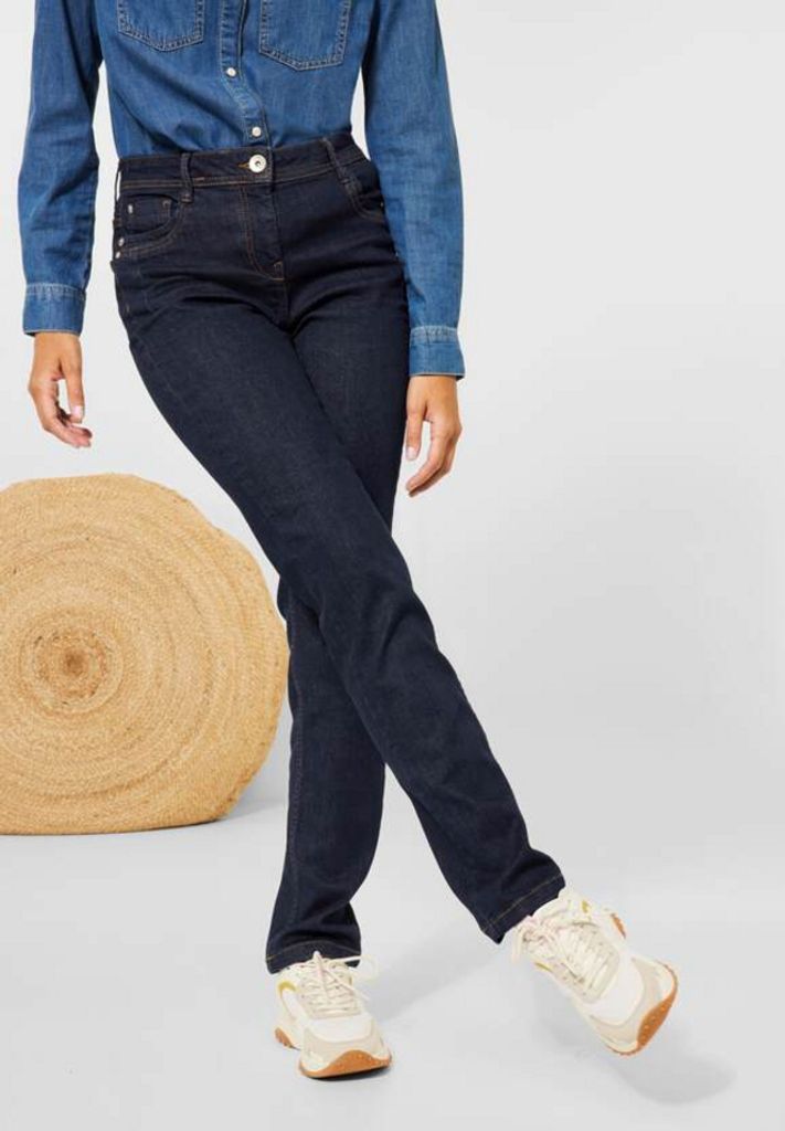 26353 Cecil, Toronto, Damen Jeans Hose, Stretchdenim, blue rinsed, W 26L 32
