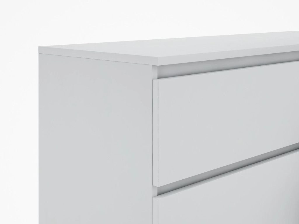 Komoda - 119x77x34 cm - bílá - 6 zásuvek - prostorná - Obrázek produktu 