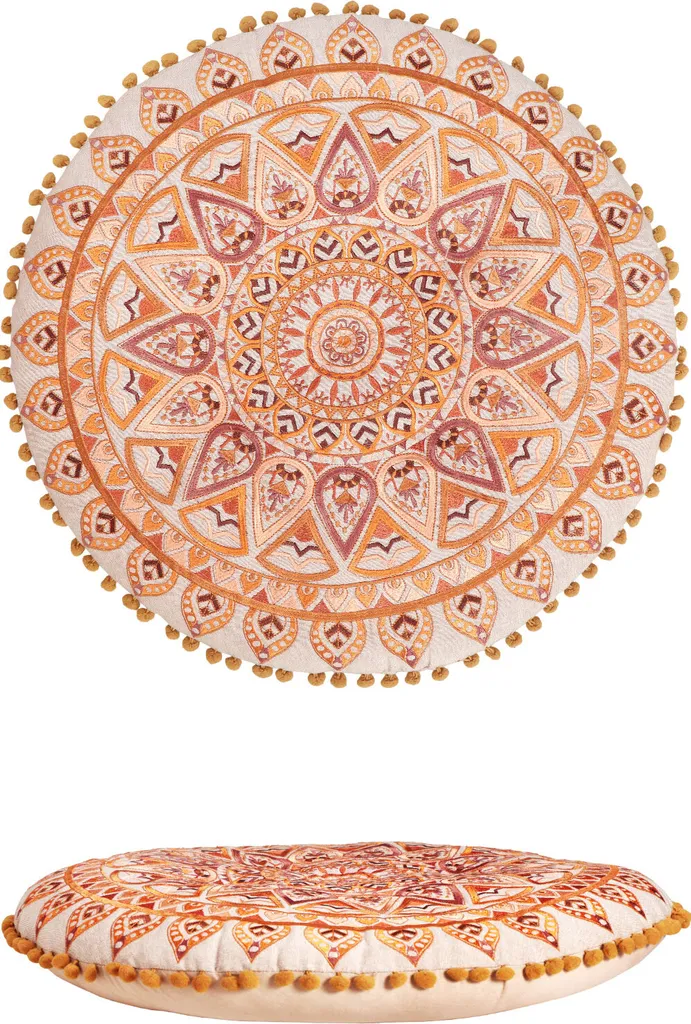 Coussin de sol Aziza : Finies les Assises Dures avec ce Coussin Marron