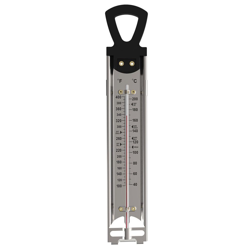 Zuckerthermometer, Zuckerthermometer mit Topfclip, Frittieröl-Thermometer aus Edelstahl für Marmelade, Sirup, Gelee und Frittiertes, Sofortablesungs
