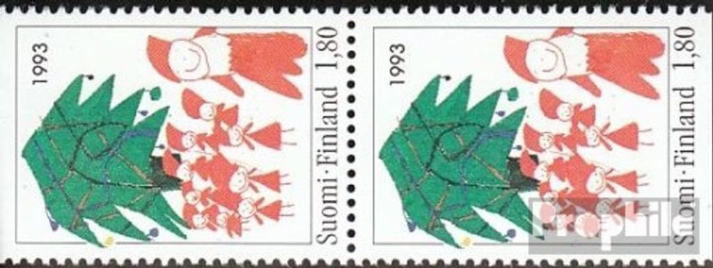 Briefmarken Finnland 1993 Mi 1233Do/Du senkrechtes Paar (kompl.Ausg.) gestempelt Weihnachten