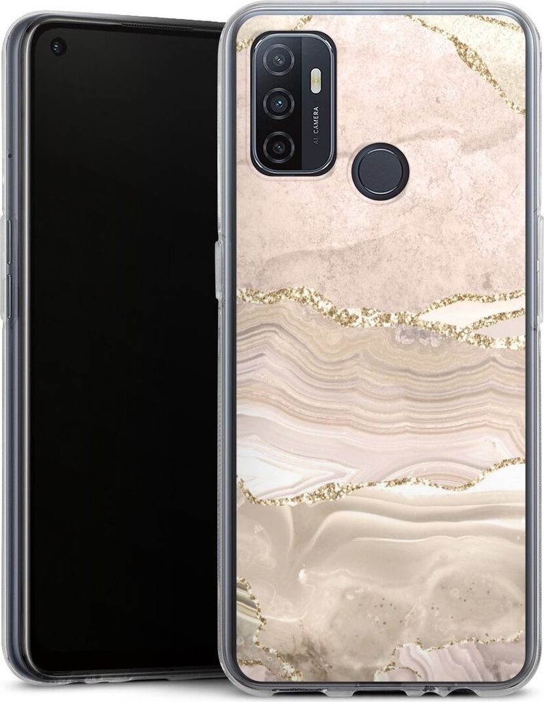 DeinDesign Handyhülle für Oppo A53 Silikon Hülle Case Smartphone Schutzhülle Glitzer Look Marmor Utart