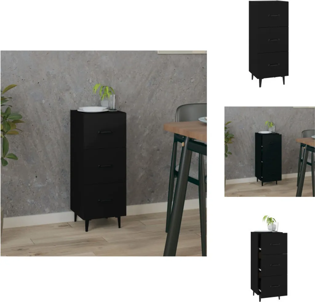 Recensione Credenza vidaXL Nera 34,5x34x90 cm - Legno Multistrato