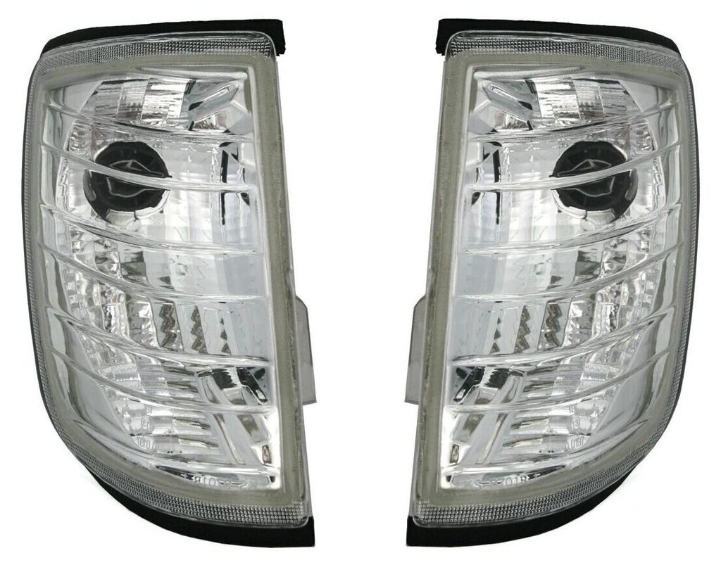 Für Mercedes E-Klasse W124 ab 1984-1995 2x Frontblinker Blinker Klarglas Chrom in der Farbe Chrom von AD TUNING GmbH & Co. KG