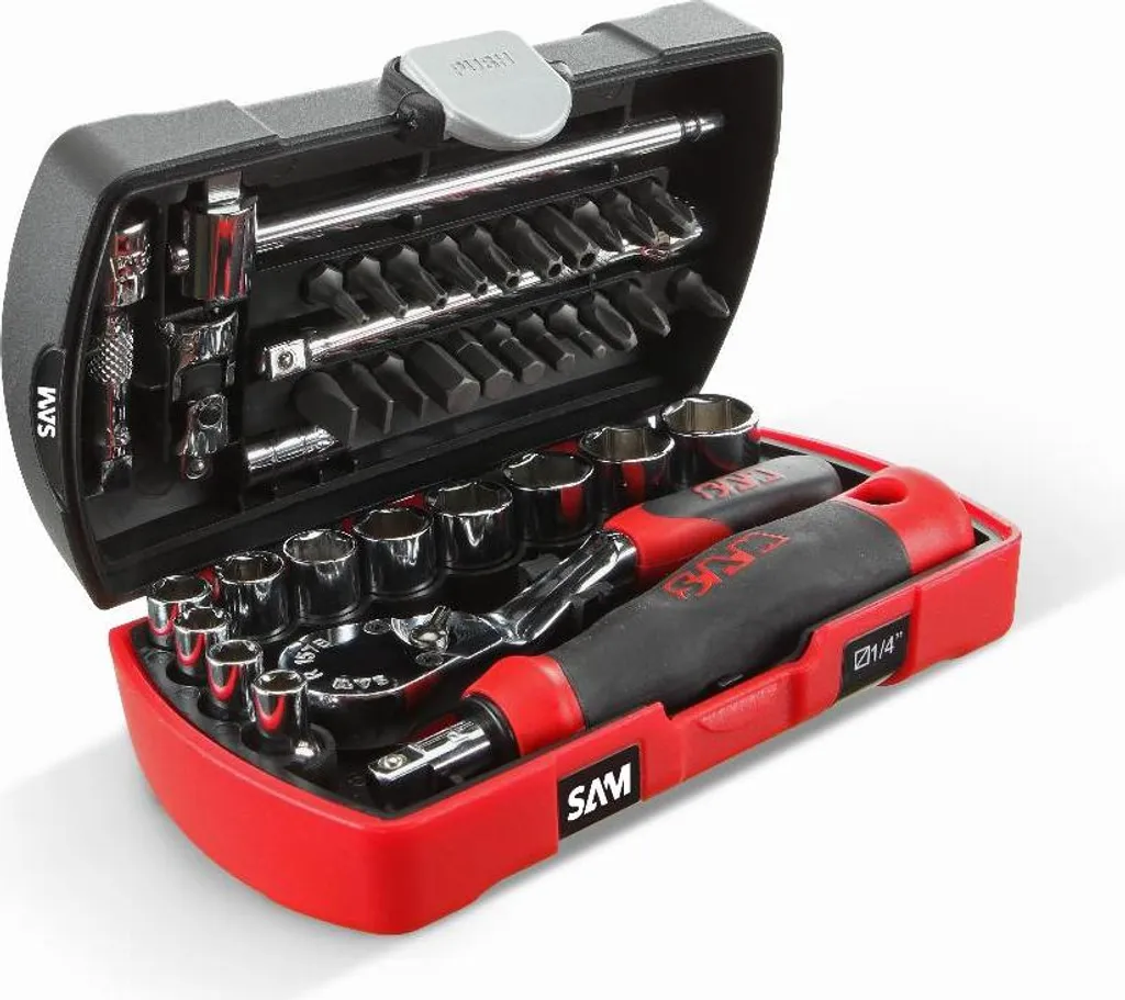 Kit réparation SAM Outillage POCKET-RJ : 39 Douilles et Pince, Idéal atelier