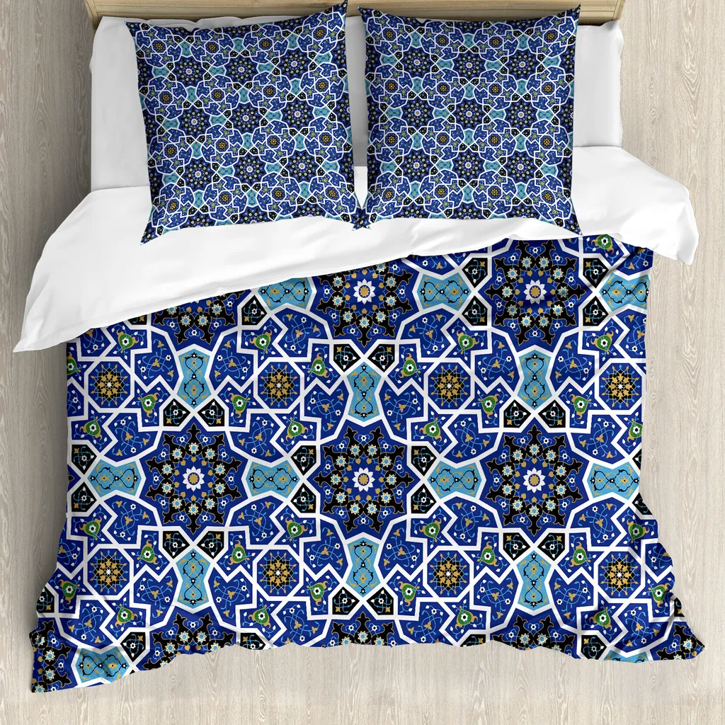Copripiumino Persiano Gypsy Blu Reale ABAKUHAUS Antiacaro Matrimoniale