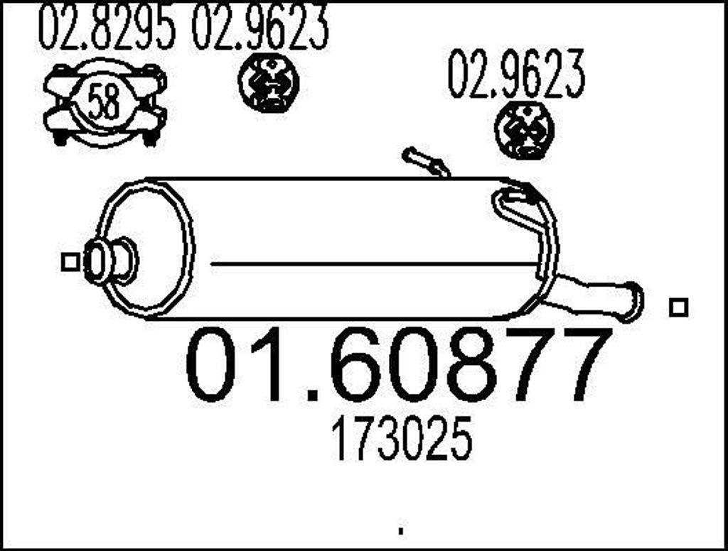 MTS 01.60877 Endschalldämpfer für CITROËN XSARA PICASSO (N68) Auspuff