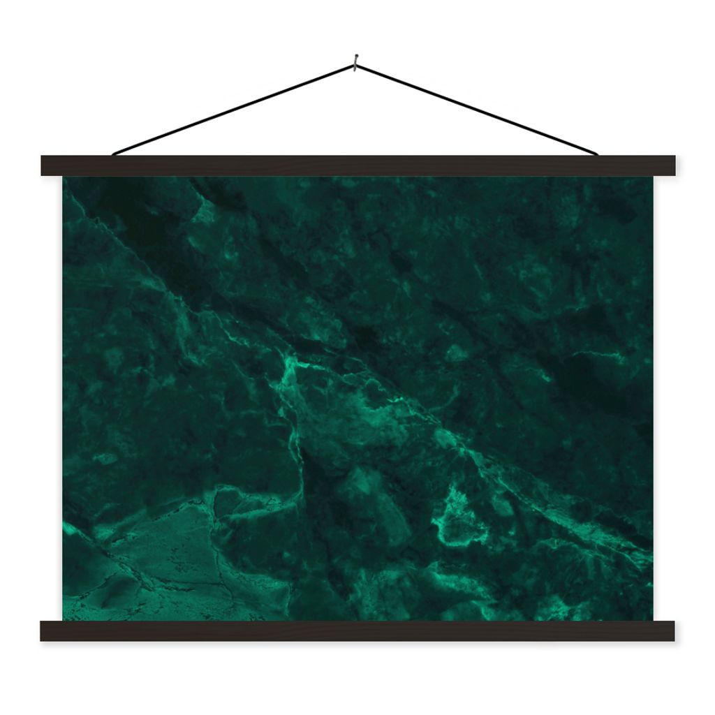 MuchoWow Textilposter Marmor - Limette - Grün - Strukturiert - Marmoroptik 150x113 cm mit schwarzem Rahmen - Wohnzimmer
