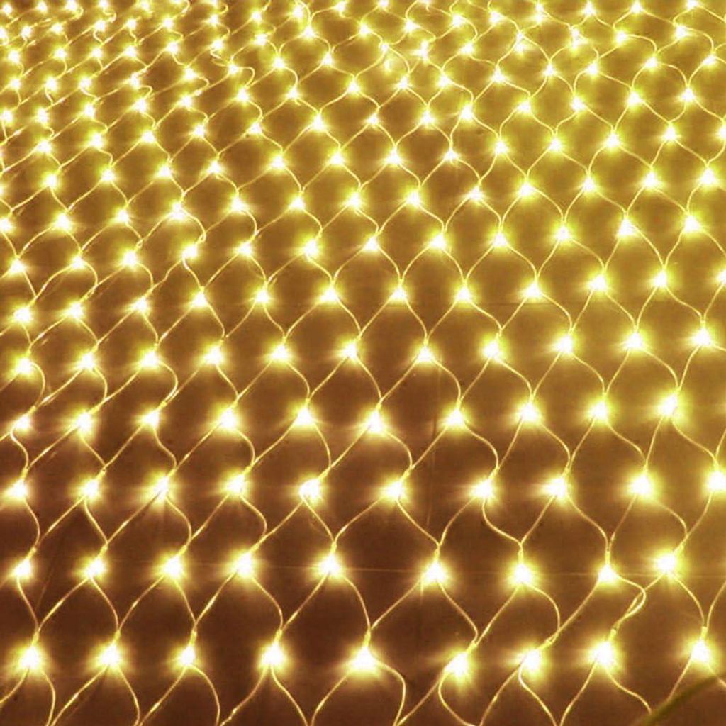 YARDIN LED Lichternetz Lichterkette 3 x 2m Warmweiß, Dekoration für Weihnachten Hochzeit Party, mit 8 Leuchtmodi (3 x 2m, Warmweiß)
