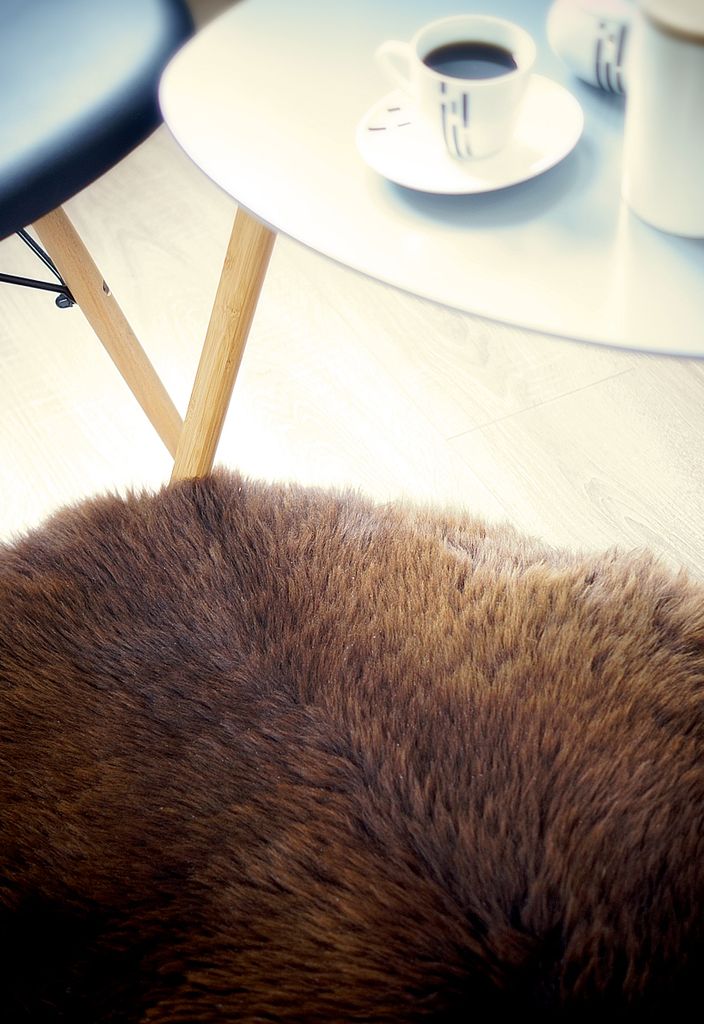 XXL Schaffell Lammfell Teppich Naturprodukt Naturbraun Produktbild 6