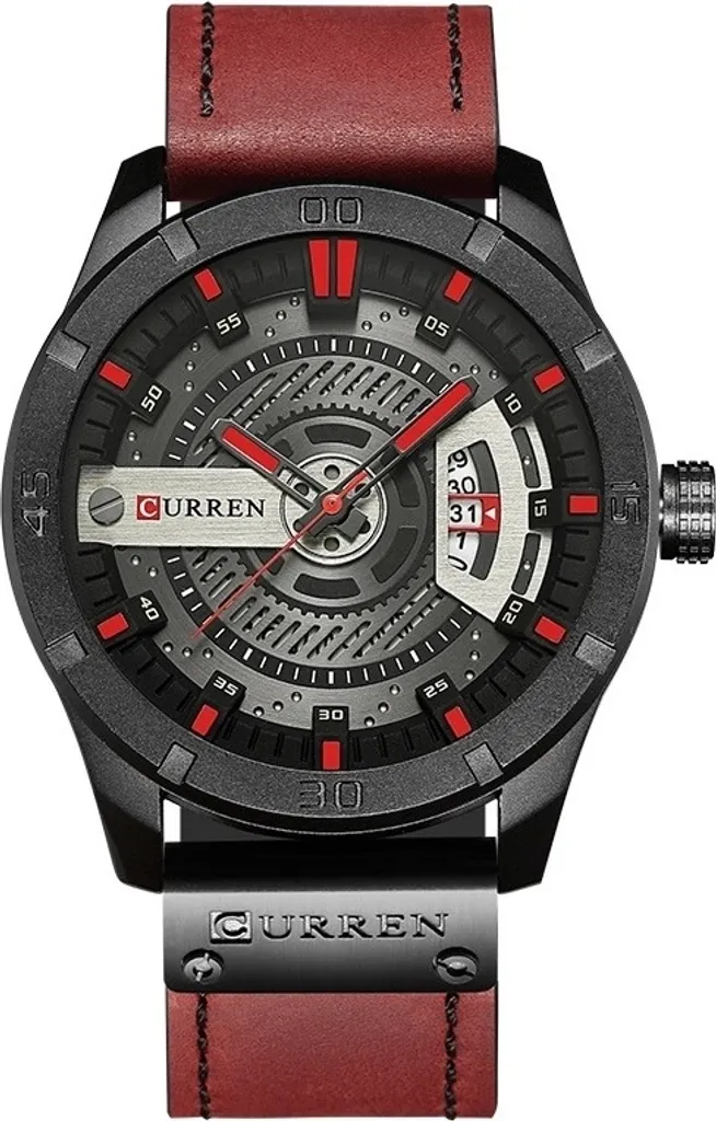 Orologio CURREN Brett Uomo Rosso KP14170 - Stile Elegante e Sportivo