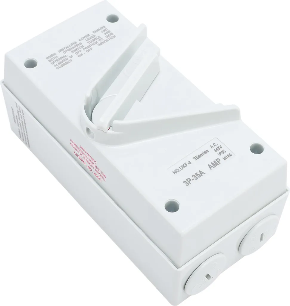 Sectionneur pour moteur triphasé 35A AC440V étanche IP65 extérieur - 2