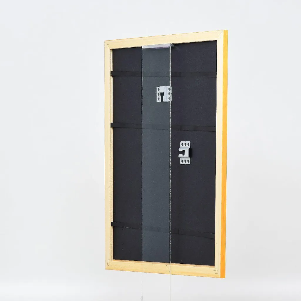 Cornice Legno Miele 24x30 cm | Profilo 43 & Vetro Soffiato - 11