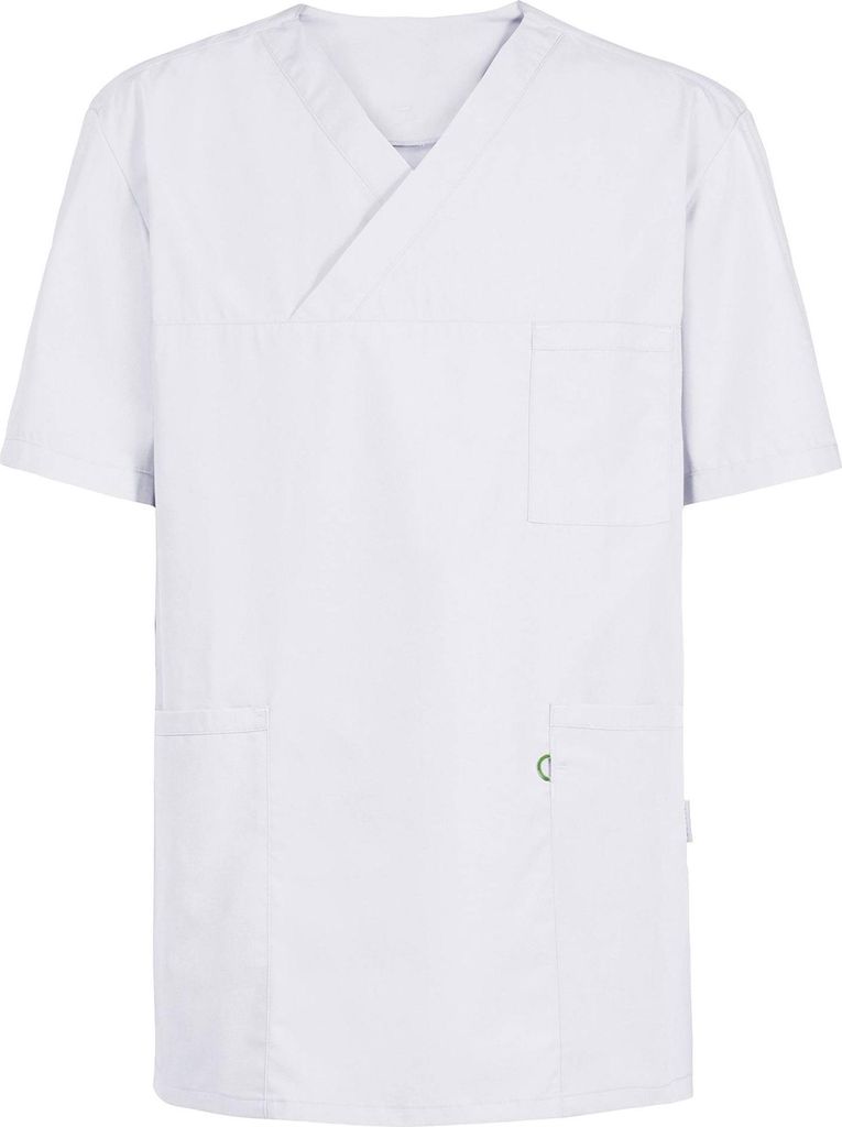 Greiff CARE uni Schlupfkasack Kurzarm V-Neck Regular Fit Lindgrün XL