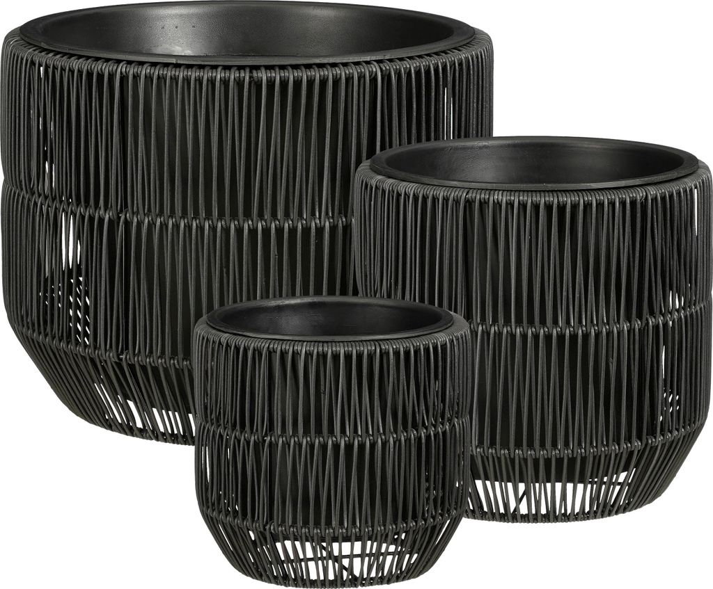 Mica Decorations Peta Pots de fleurs – Lot de 3 – Pots pour Image du produit 