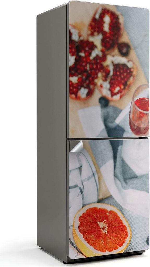 Eine getrocknete Tulpenblüte – Kühlschrank Aufkleber – Klebefolie Kühlschrank – Kühlschrank Nachbildung – Kühlschrankfolie selbstklebe...