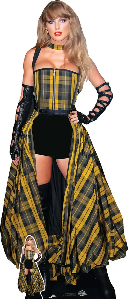 Regalo Taylor Swift: Cartonato 178 cm Abito Tartan - Espositore