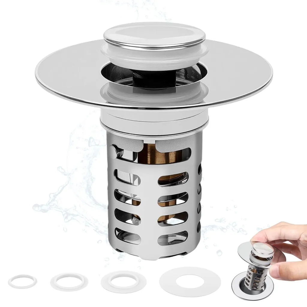Bouchon de vidange universel 29-45mm en acier inox avec noyau laiton