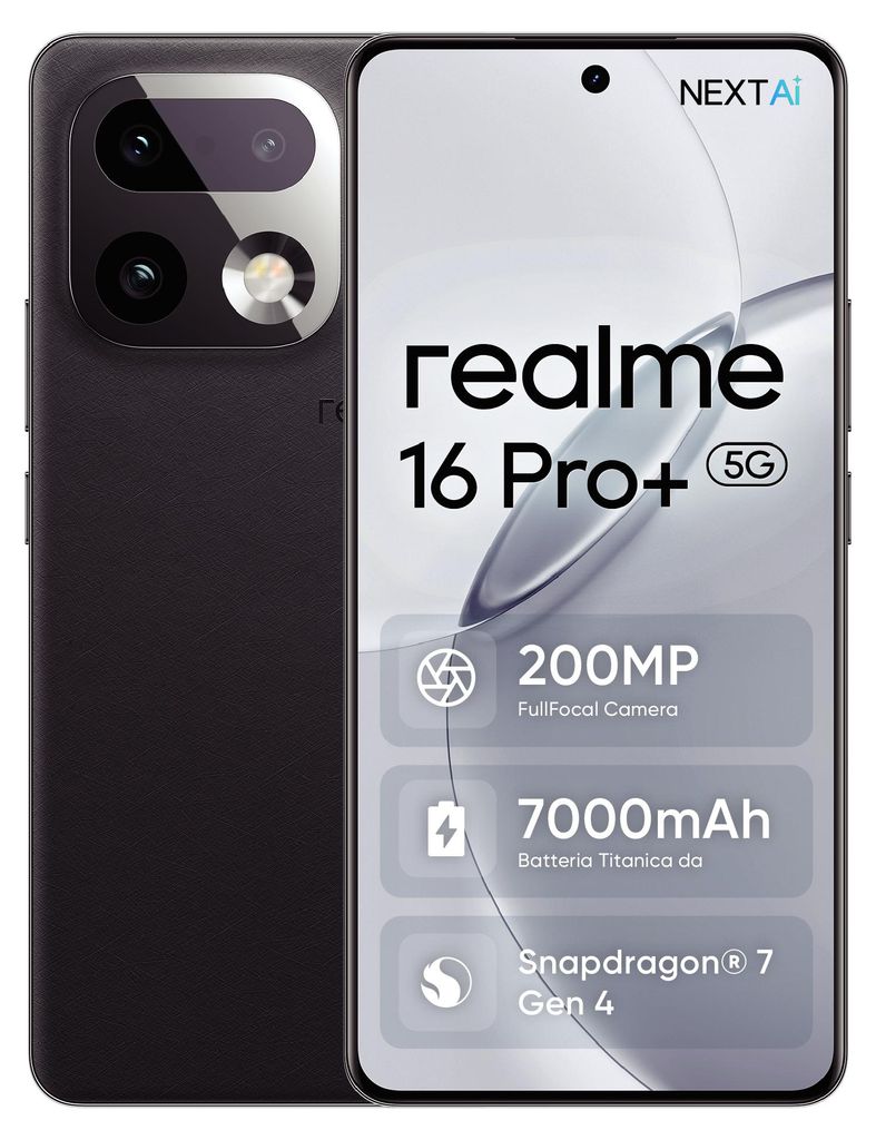 realme 16 Pro+, 17,3 cm (6.8"), 1280 x 2800 px, 12 GB, 512 Obrázok produktu 