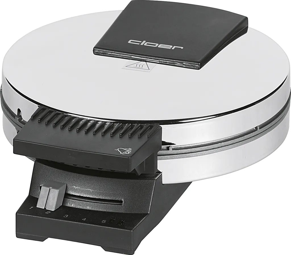 Cloer 185cr Gaufrier 930W Chrome - Machine à Gaufres Coeur Traditionnelle