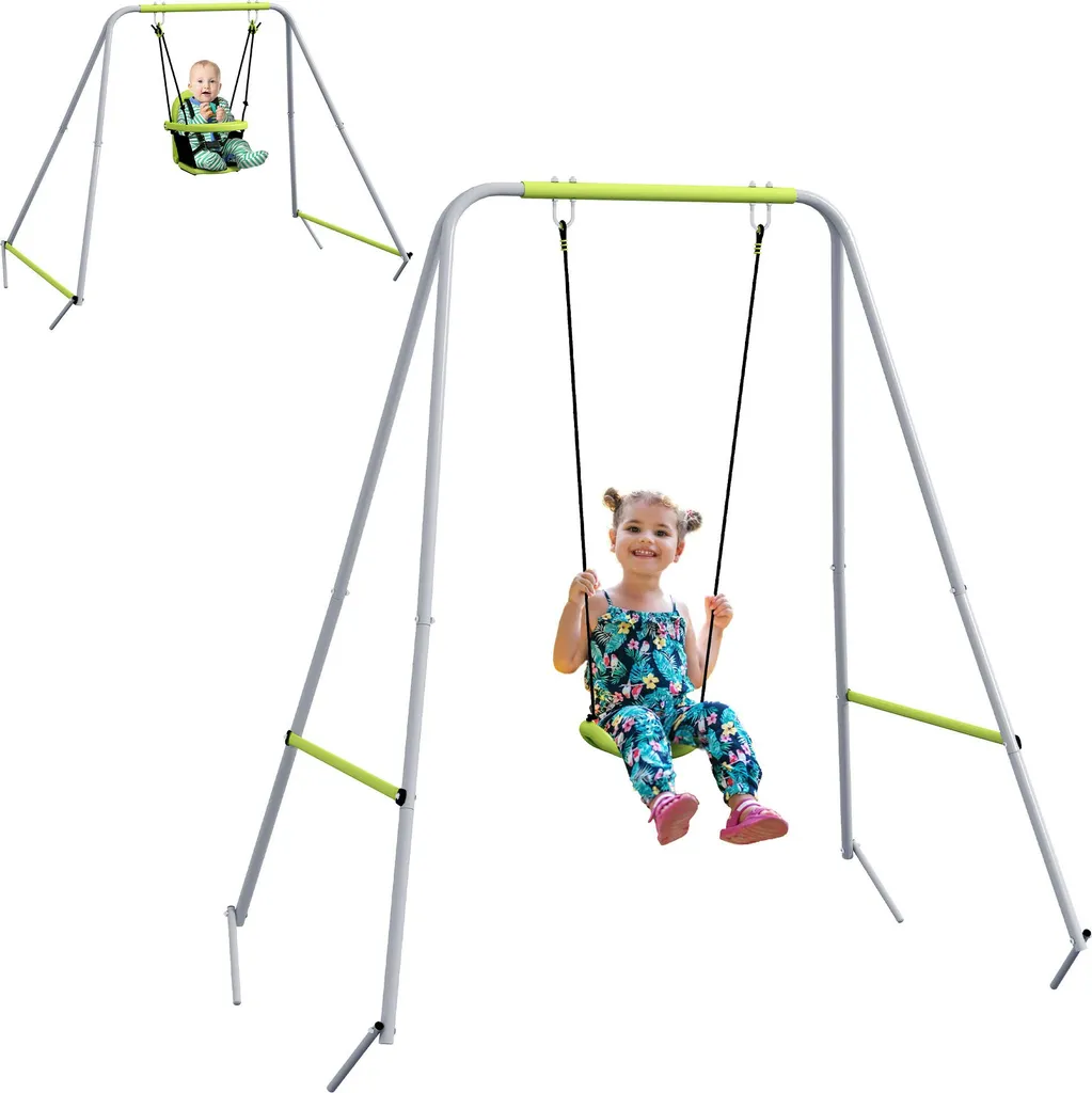 Balançoire intérieure et extérieure pliable avec ceinture 5 points