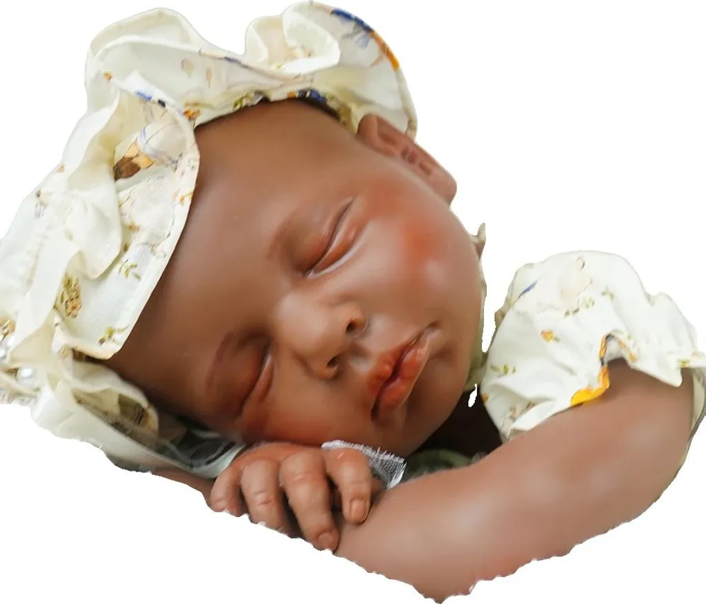 Poupée Reborn lestée 3,1kg en silicone sain avec peau texturée réaliste