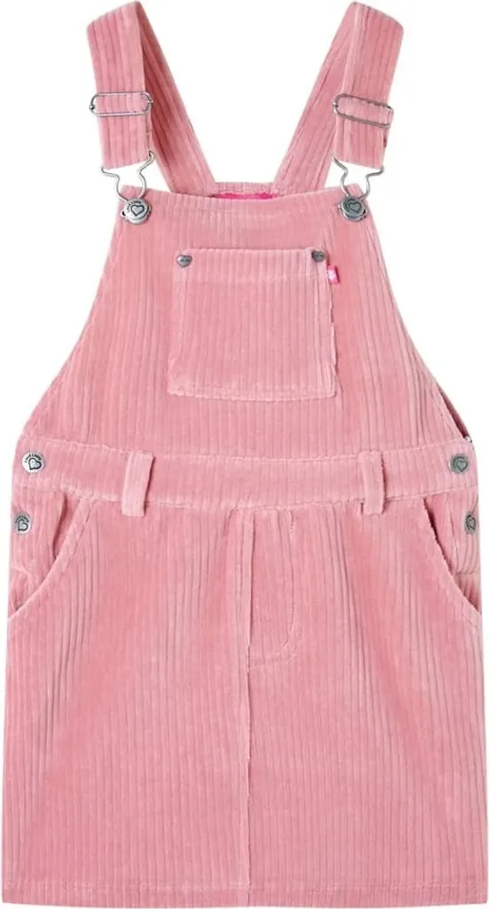 Robe enfant rose clair taille 92 pour l'école en velours côtelé