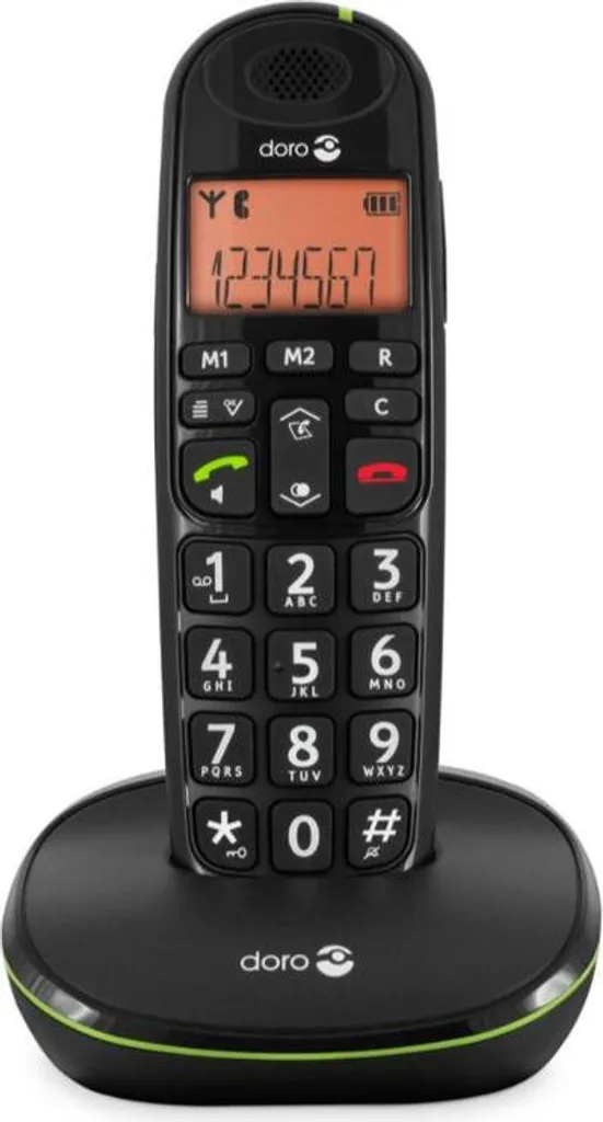 Telefono Casa Doro 100w Nero: Comfort e Sicurezza in un Cordless