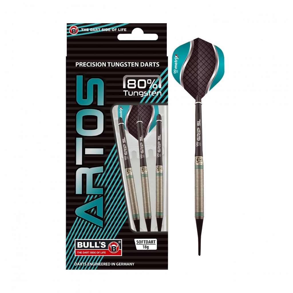 BULL'S Artos AR1 Softdart, Mint 80% Tungsten - 18g -- 1 Satz