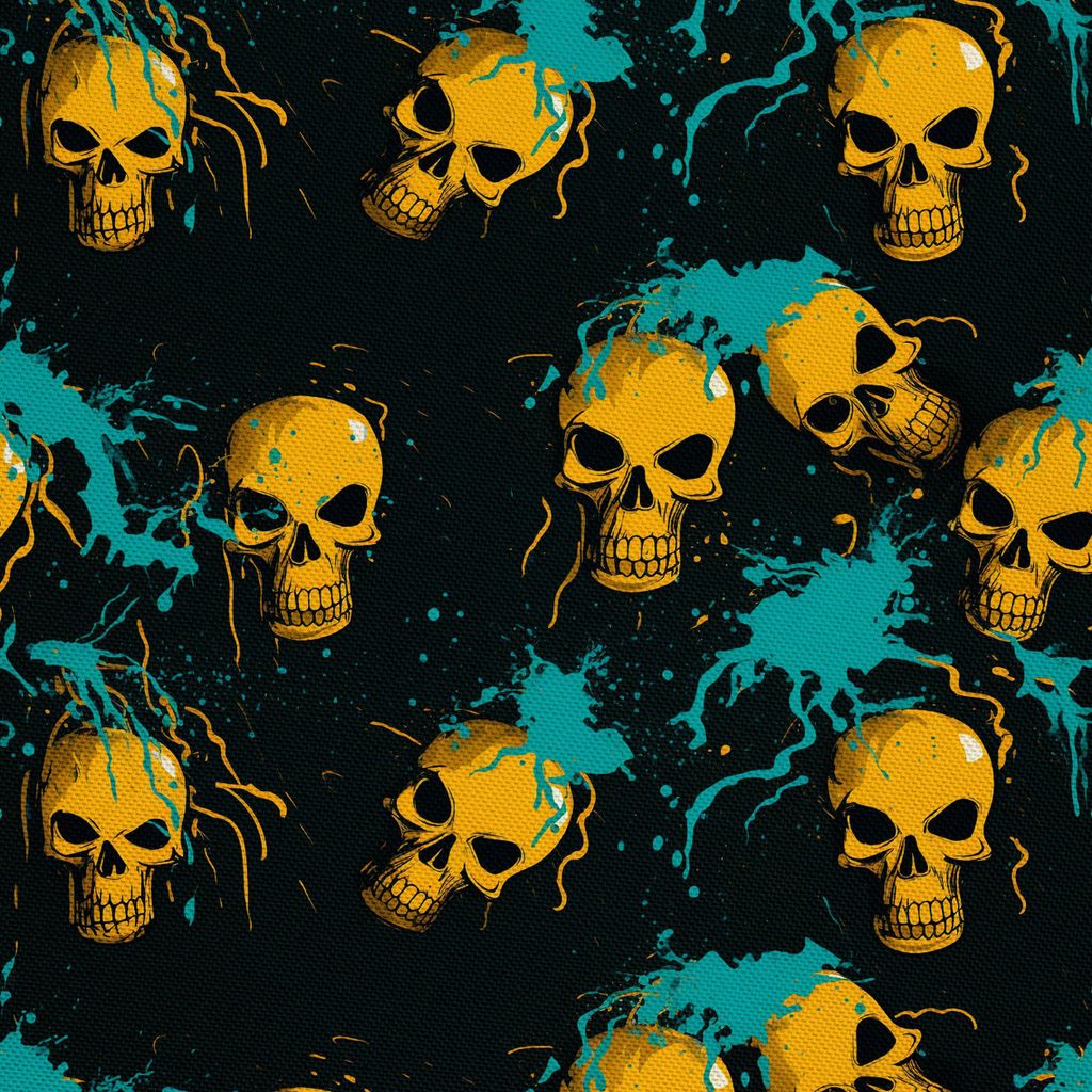 OUTDOOR DEKOSTOFFE OXFORD - Motiv der Schädel I DX4145