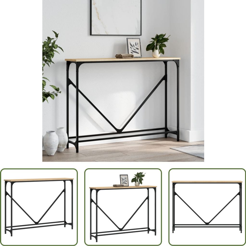 The Living Store Konsolentisch Sonoma-Eiche 102x22,5x75 cm Holzwerkstoff