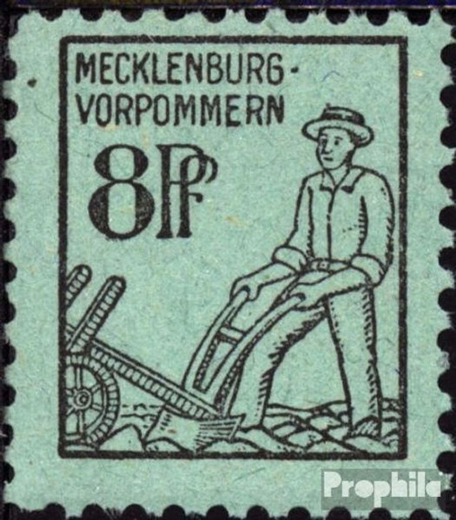 Briefmarken Sowjetische Zone (All.Bes.) 1945 Mi 14 postfrisch Mecklenburg 1.Ausgabe