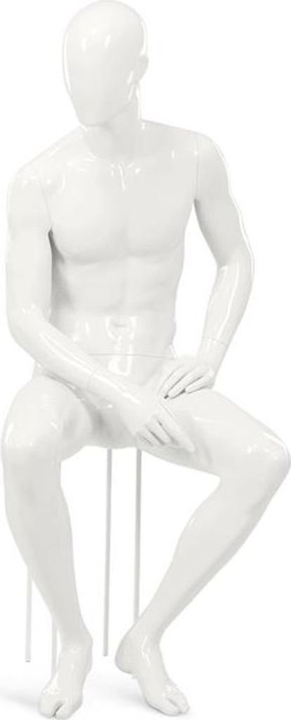 Mannequin Schaufensterpuppe Schaufensterfigur Hans Boodt Mann sitzend M4208DH