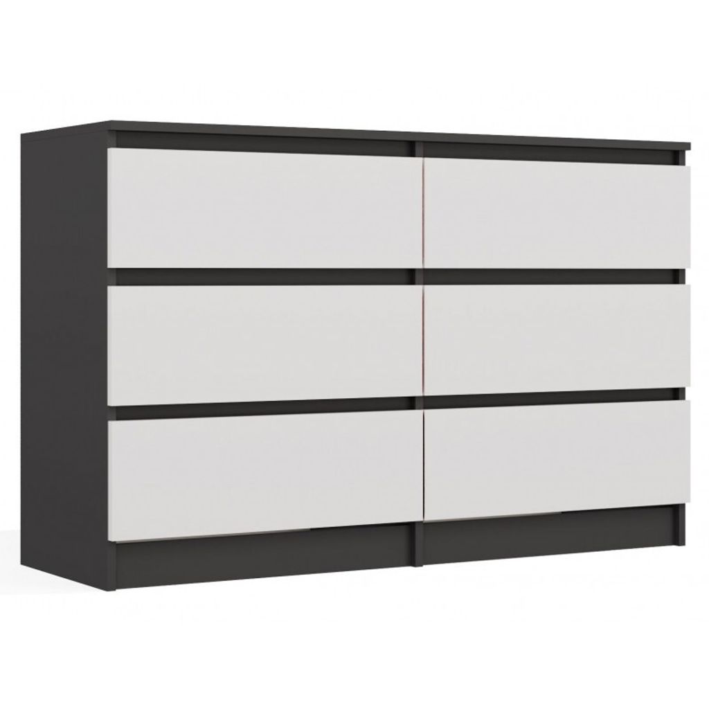 Malwa M6 120 Kommode ANTHRAZIT / WEISS