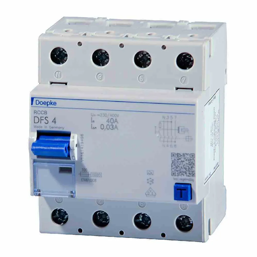 Doepke RCD 4P 63A 0.3A Tipo A | Interruttore Differenziale 440V DFS4