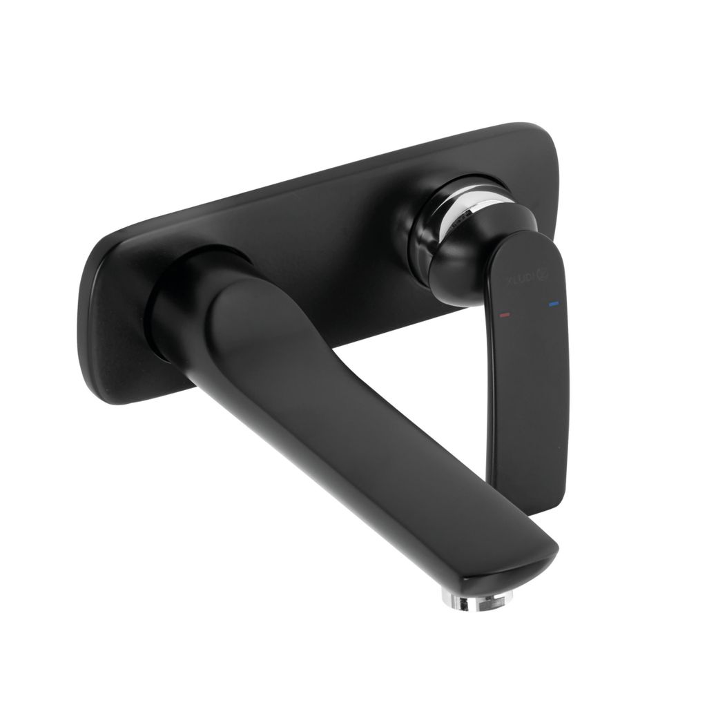 KLUDI BALANCE Unterputz-Waschtisch-Zweiloch-Wand-Einhandmischer, Ausladung Wandauslauf 185mm, 522468775