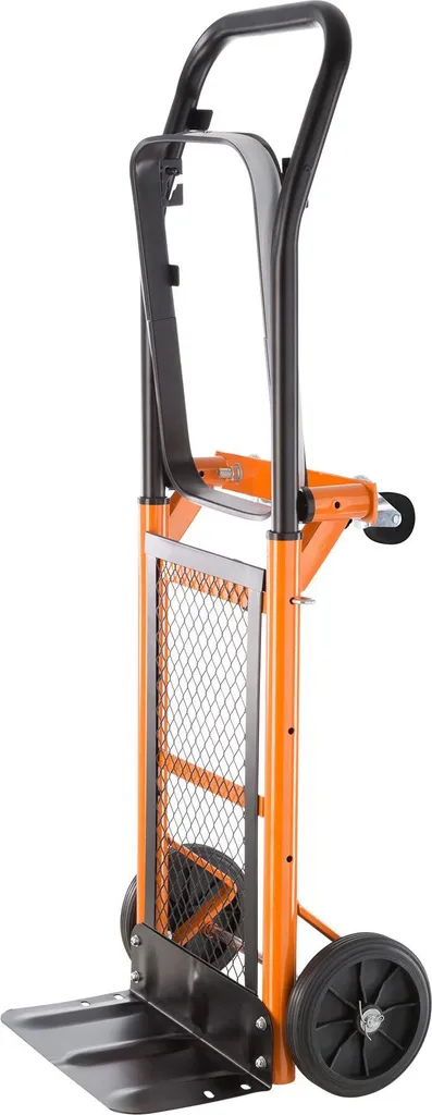 Diable 2 en 1 Capacité 80 kg Orange - Chariot de Manutention Modulable