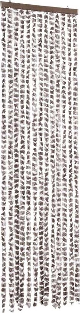 vidaXL Fliegenvorhang Taupe und Weiß 56x200 cm Chenille