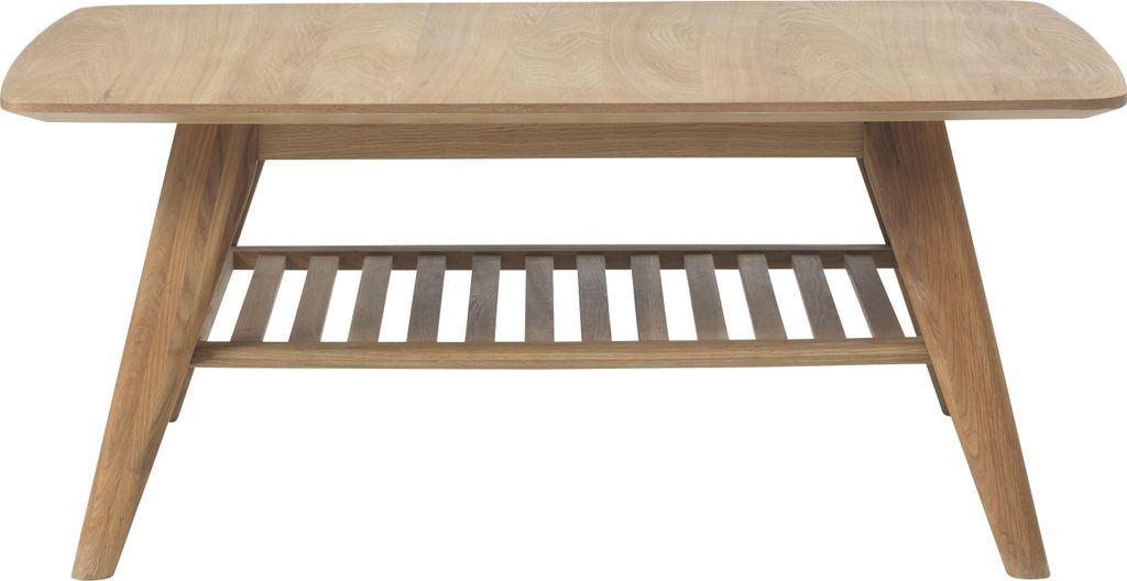 Couchtisch "RHO" aus Eiche Furniert Natur Lackiert in Eiche Furniert Natur Lackiert. Abmessungen (B/H/T) 110x45x70 cm
