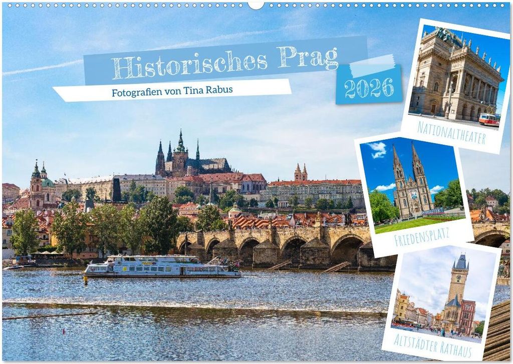 Historisches Prag (Wandkalender 2026 DIN A2 quer), CALVENDO Monatskalender
