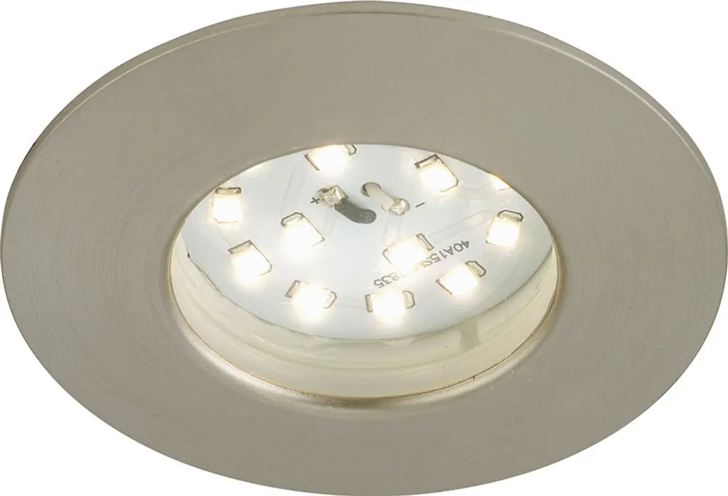 Illuminazione LED Bagno Briloner Nichel Opaco Ø 7,5cm IP44 Sottile