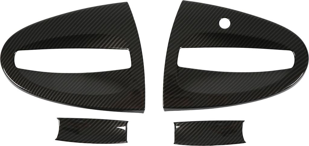 4pcs Kohlefaserstil Auto Außen Türgriff Schüssel Abdeckungsverkleidung Ersatz für intelligente Fortwo W451 2009-2015