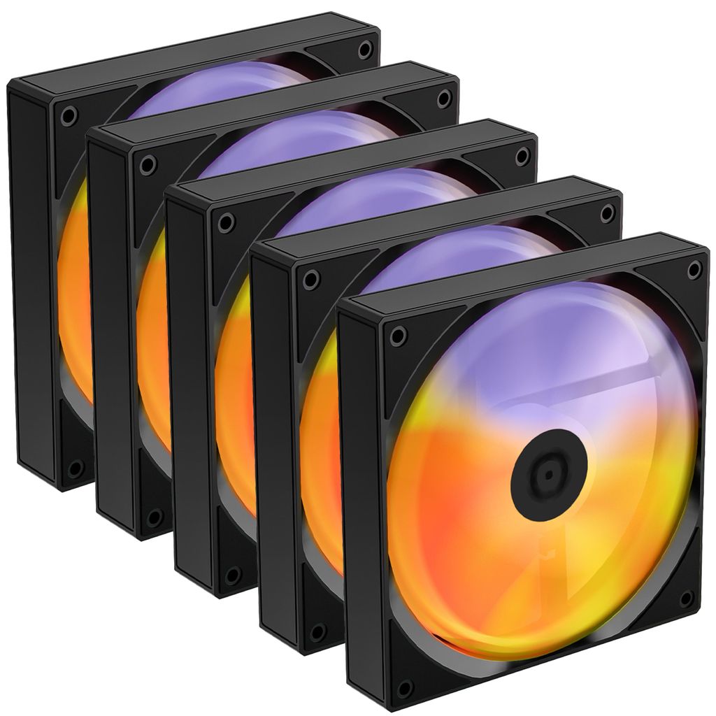 5 x SMX Seifu 140 ARGB – Gaming PC Gehäuselüfter 140mm